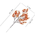 thumbnail image 2 of 15pcs Orange Artificial Flowers Silk Babys Breath Gypsophila 19.7" for Home Kitchen Decor, 2 of 5