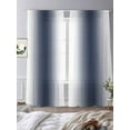 thumbnail image 4 of Navy Blue Ombre Semi Sheer Curtains 96 Inch Length 2 Panels Set, Farmhouse Modern Art Sheer Kitchen Curtain Privacy Voile Window Curtain for Living Room Bedroom Rod Pocket Drapes, 4 of 7