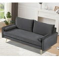 thumbnail image 2 of US Pride Furniture Villeda 70''W Polyester Square Arms Sofa Gray, 2 of 8