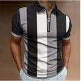 thumbnail image 2 of Oalirro Men's Shirts Short Sleeve Performance Slim Fit Zip T-Shirts for Sports, 2 of 5