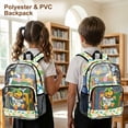 thumbnail image 4 of Whosucclay Colorful Dinosaur Pattern Bookbag for Girls Boys, Elementary Kindergarten Multi-Pocket Large Capacity See Through Bag for Concerts Travel, 4 of 7