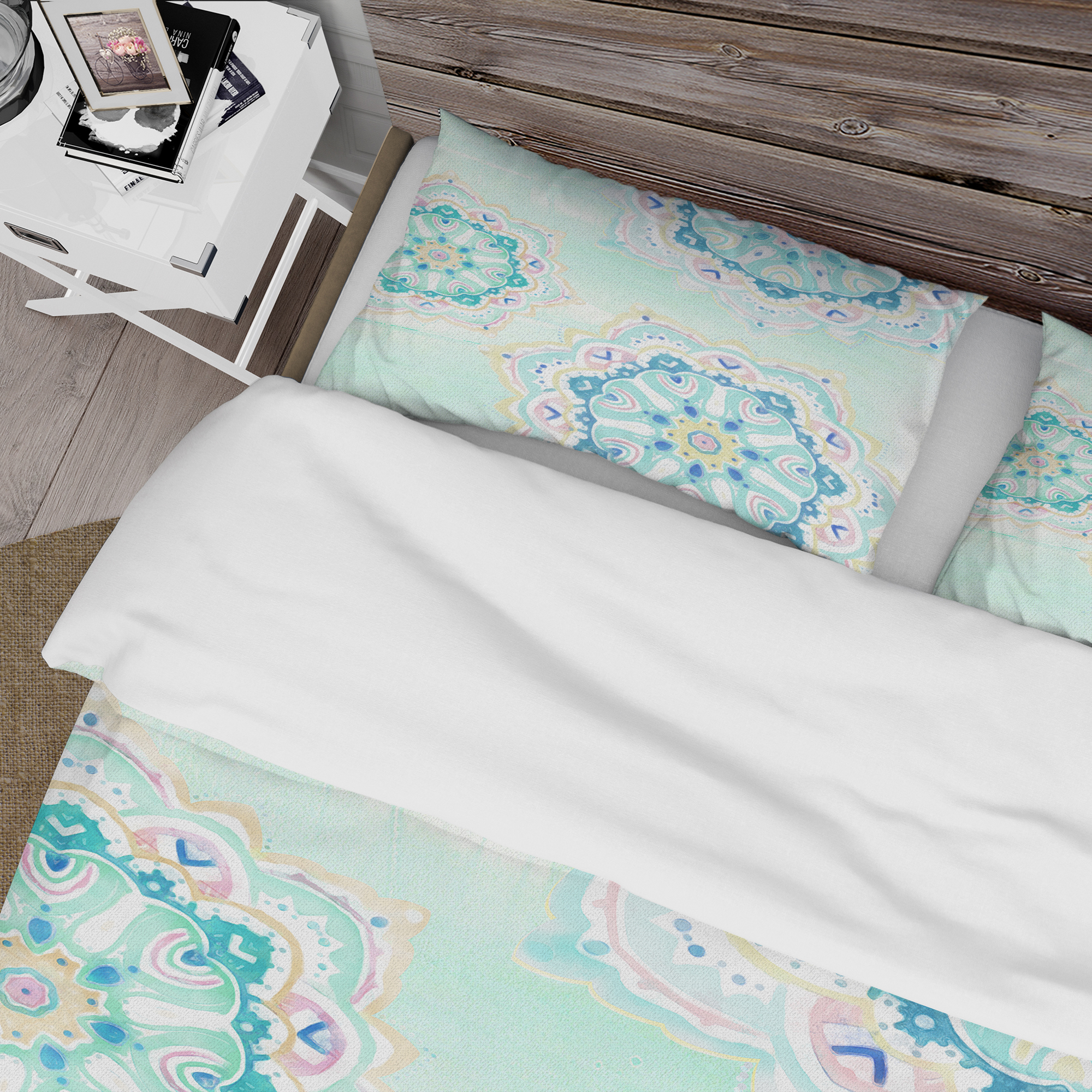 Designart 'Watercolor mandalas V' Traditional Duvet Cover Set