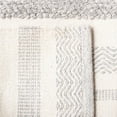 thumbnail image 6 of SAFAVIEH Striped Kilim Siofra Striped Cotton Area Rug, Ivory/Grey, 8' x 10', 6 of 7