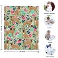 thumbnail image 4 of Boxer Dog and Flower Florals Blanket,Comfortable Soft Lamb Wool Throw Blanket,All Season,Warm Lightweight Blankets for Sofa Bed Couch Living Room Chair,30"x40", 4 of 4