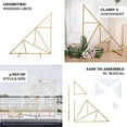 thumbnail image 4 of Efavormart 3ft Tall Gold Metal Geometric Wedding Backdrop Triangle Floor Stand, Flower Stand Doorway Wall Prop With Cloudy Film Insert for Weddings, Showers, Party, Centerpiece Decorations, 4 of 11