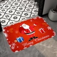 thumbnail image 4 of Alfombra deslizante Lavable Padre de Santa Claus alces Rectangular Red Flannel Absorbente para el año Decoración de Interior de Navidad H perfecl Alfombra manta, 4 of 8