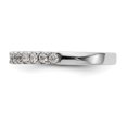 thumbnail image 3 of Solid 14K White Gold Diamond Wedding Band Ring Size 9 (.375 cttw.), 3 of 8