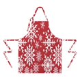 thumbnail image 2 of Red Christmas Snowflake Apron-Garden Aprons for Women with Pockets-Cotton Linen Waterproof Kitchen Cooking Gardening Aprons Adjustable for Kitchen,Cooking,BBQ and Salon 32"x27", 2 of 7
