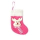 thumbnail image 2 of pstuiky Calcetines navideños (1 unidad) Calcetines navideños de tela Bolsa de regalo navideña Adorno para árbol de Navidad/chimenea/ventana/escalera, 2 of 6