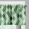 thumbnail image 3 of Ambesonne Geometric Rhombus Window Valance, Green Hues Argyle, 54" X 18", Pale Green Dark Green, 3 of 5