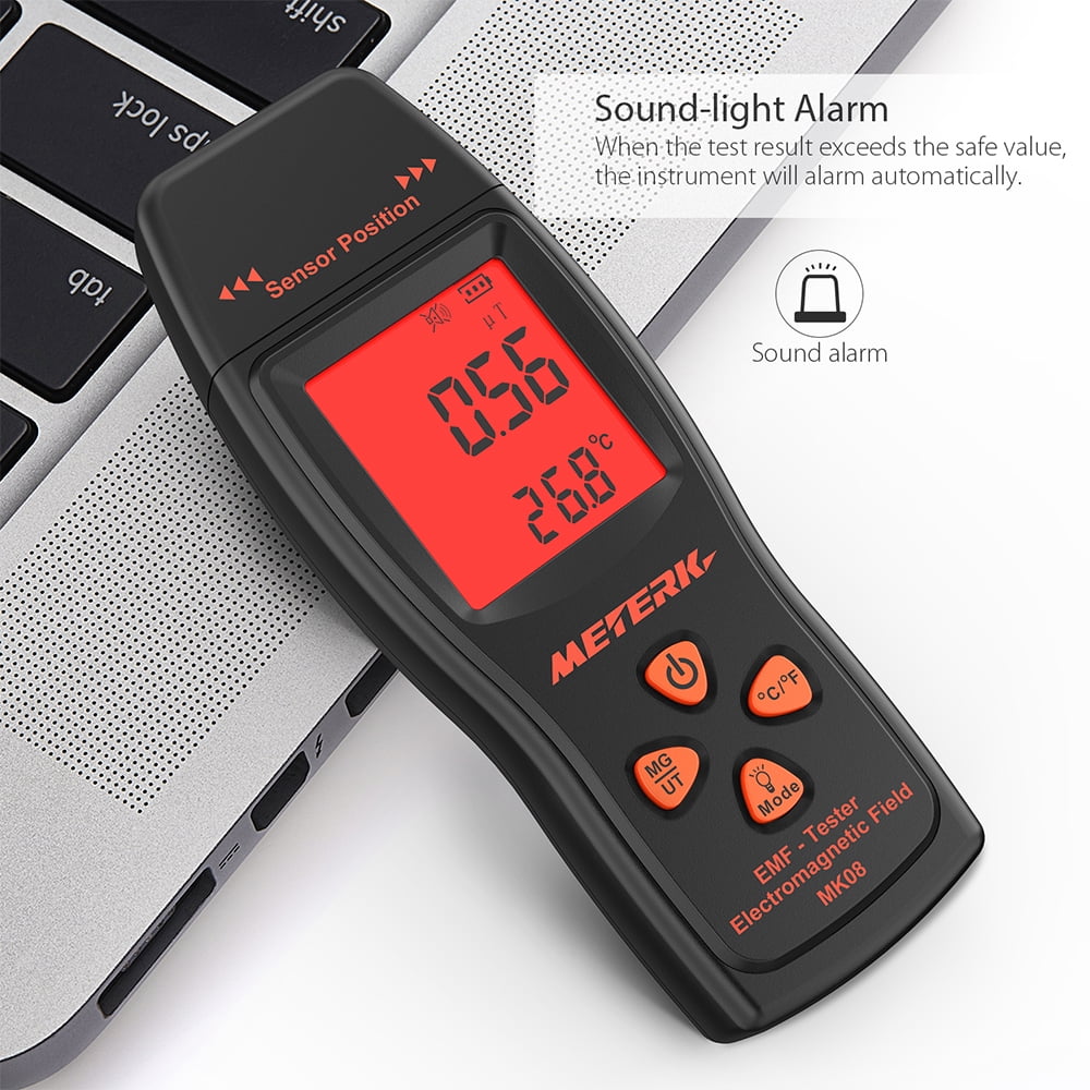 Meterk EMF Meter Handheld Mini Digital LCD EMF Detector ...