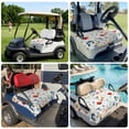 thumbnail image 6 of Golf Cart Seat Covers for 2 Seater,Rustic Pressed Floral Microfiber Cart Seat Towel Blanket,Vintage Multicolor Leaves Floral Absorbent Breathable NonSlip Bench Seats Protector for Golf Course 51"x31", 6 of 9