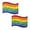 Gay Pride Rainbow Waving Flag, variant on Nipple Covers - Pride Parade, Festival, Rave EDM Party, Club Outfit Accessory | Latex Free