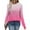 Hot Pink, variant on Long Sleeve Shirts for Women Trendy Gradient Round Neck Tops Thin Comfortable Tunic Tee Loose Fit Summer Clothes