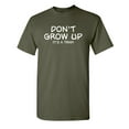 thumbnail image 1 of Don't Grow Up It's a Trap Humorous Sarcastic Saying Graphic Tee Novelty Gift For Sarcasm Lovers Christmas Vacations Funny Mens T Shirt, 1 of 5