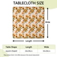 thumbnail image 2 of Beige Sunflower Pattern Square Fitted Tablecloth with Elastic Edge,Square Table Cover,Washable Elastic Table Cover for Home Kitchen Party Decor 34"x34", 2 of 6
