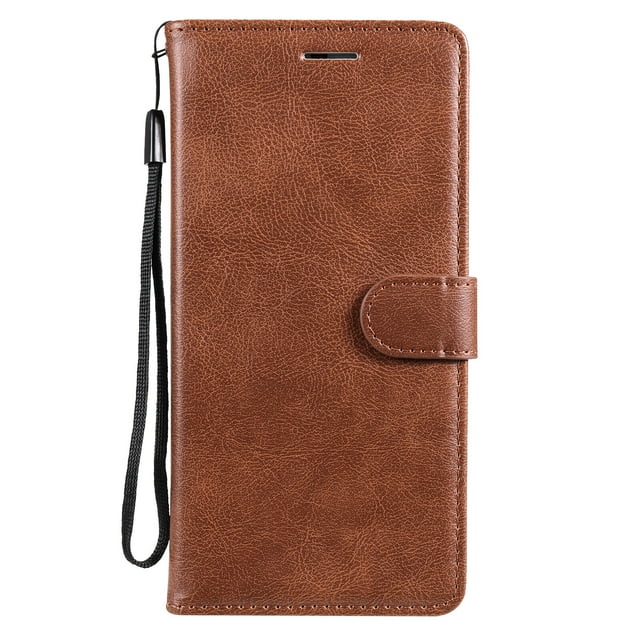 Compatible with Motorola Moto G POWER 2021 Case Premium Leather Cover with Cash Card Slots Soft TPU Back Cover Magnetic Flip Leather Wallet Case - Brown
