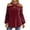 Wine---rashguard for women, variant on Aboser Womens Off the Shoulder Tunic Tops Sparkly Sequin Evening Party Shirts Trendy Lantern Long Sleeve Blouses Elegant Crossover Halter Tunics Loose Fit Casual Blouse Black XXL