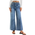 thumbnail image 5 of High Waist Casual Women Ankle Jeans Straight Leg Denim Pants, 5 of 6