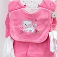 thumbnail image 2 of Ketyyh-chn99 0-3 Months Baby Boy Clothes Newborn Girl Gifts 2 Jumpsuits+2 Tops+2 Pants+Bib+Hat+Foot Covers 8PCS Size for 0-3 Months,Pink, 2 of 3