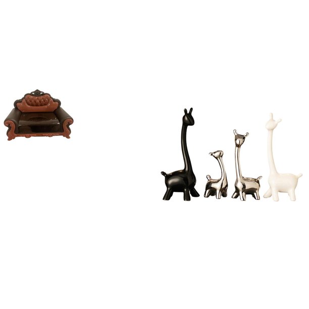 Sofá en miniatura para muñecas,Muebles de casa de muñecas,modelo de sofá europeo,decoración,Modelo de silla individual Mini Bench Chair sofá,Estatua de alce y ciervo,Estatua de jirafa de