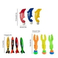thumbnail image 2 of Juego de juguetes de buceo en piscina | Kit de juego de natación submarina con anillos coloridos que se hunden y flotan, torpedos, delfines, piedras preciosas | Práctica de Snorkel | Entrenamiento, 2 of 5