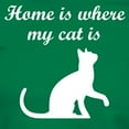 thumbnail image 3 of CafePress - Home Is Where My Cat Is T Shirt - Women's Traditional Fit Dark T-Shirt, 3 of 4