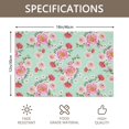 thumbnail image 3 of Placemat, Pioneer Flower Floral Print Pattern Place Mats Table Mat Set Of 2, PVC Washable Placemats for Party Kitchen Dining Decoration, 18x12 Inch, Fade Resistant, 3 of 6
