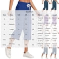 thumbnail image 5 of Betivan Capri Pants for Women Summer Linen Wide Leg High Waisted Drawstring Capris Lightweight Elastic Plus Size Cropped Pants, 5 of 8