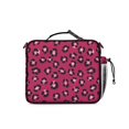 thumbnail image 3 of Black and Pink Leopard Print Insulated Lunch Bag with Shoulder Strap and Bottle Holder,Bento School Lunch Bag Box,11x9.5x3.5 Inches, 3 of 5