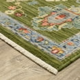 thumbnail image 2 of Woven Trends Cabana - 2863E - Traditional Style, Vintage Persian Pattern, Pet & Family Friendly, Living Room, Dining Room, Office, Power Loomed, Low Pile Wool Area Rug in Green - 6' x  9', 2 of 3