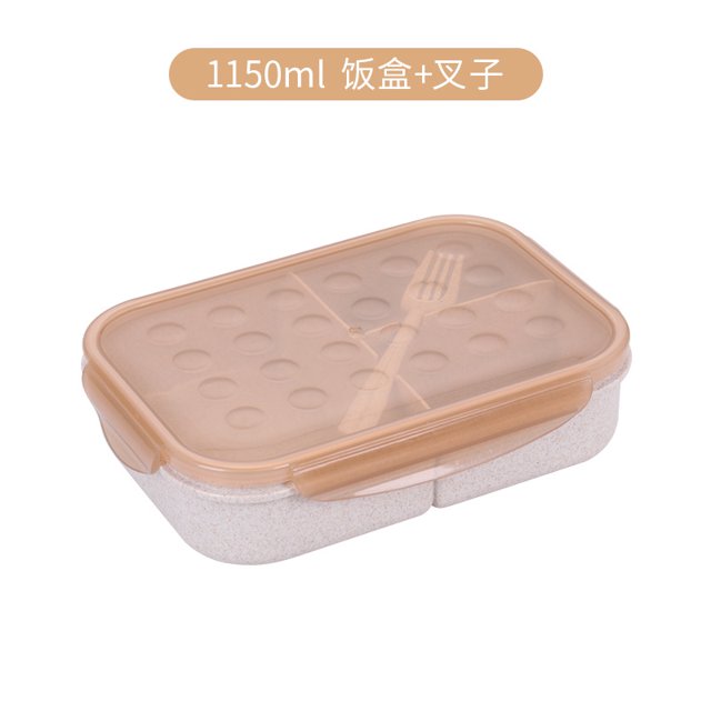 Batería de Cocina Bento Box para adultos y niños 1150ML Bento Box con cuchara y tenedor - a prueba de fugas Ndcxsfigh Libre de BPA
