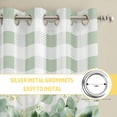 thumbnail image 6 of Eucalyptus Leaves Kitchen Curtains Window Panels, Green Plaid Farmhouse Watercolor Insulated Window Treatment Curtain, Grommet Curtains for Bedroom/Living Room/Bathroom, 2 Piece 42"Wx54"L, 6 of 8
