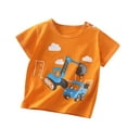 thumbnail image 2 of Cethrio Kids Boys T-Shirts, Short Sleeve Graphic Cotton Casual Summer Tops Orange Size 2-3 T, 2 of 3