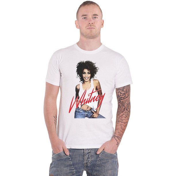 Whitney Houston - Camiseta Wanna Dance Fotografía para Adultos Unisex (Blanco)