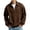 Brown, variant on Men's Quarter Zip Long Sleeve Shirts Cable Knit Mock Neck Polo Sweater Casual Pullover Sweater