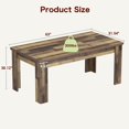 thumbnail image 3 of EcoSummer 63" Rectangular Farmhouse Dining Table for 4-6, Wood Kitchen Table with 4 Sturdy Legs, Large Tabletop for Apartment, Hallway, Retro Brown, 3 of 8