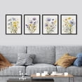 thumbnail image 3 of PixonSign Framed Wall Art Multcolor Wildflowers Collage Posters, Set of 4 Classic Vintage Countryside Floral Canvas Prints, Retro Nature Botanical Prints Wall Décor for Home Decor - 11"x14" Black, 3 of 5