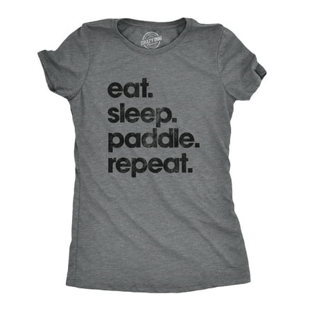 Womens Eat Sleep Paddle Repeat Tshirt SUP Stand Up Paddle Board