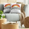 thumbnail image 5 of Ambesonne Saying Throw Pillow Cover 2 Pack, Tangerine Rainbow Wording, 24", White Multicolor, 5 of 5