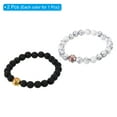 thumbnail image 3 of Uxcell Basketball Bracelets, 2 Pcs Basketball Gifts Adjustable Wristbands Black White, 3 of 6