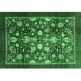 thumbnail image 1 of Ahgly Company Indoor Rectangle Abstract Emerald Green Modern Area Rugs, 2' x 5', 1 of 4