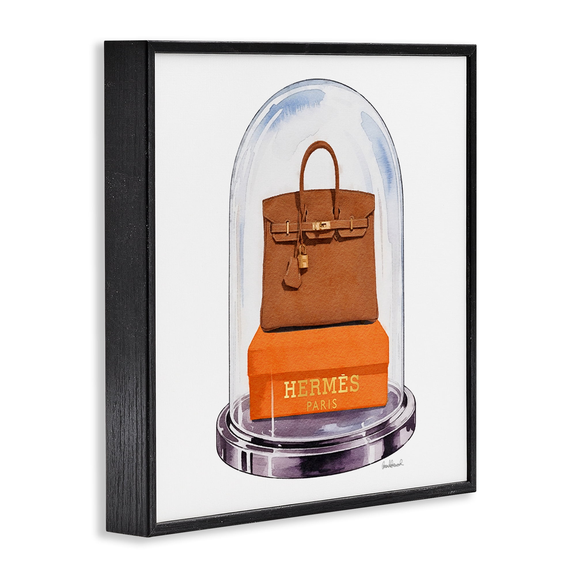 Stupell Industries Luxury Handbag Dome Black Framed Giclee Art, design by Amanda Greenwood