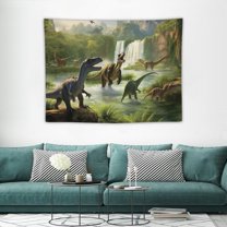 JRXY  Dinosaur Photo Backdrop Dinosaur Park Theme Backdrop Dinosaur Photography Background for Boy Girl Birthday Party Banner Newborn Baby Shower Decoration Photo D596 40x30in