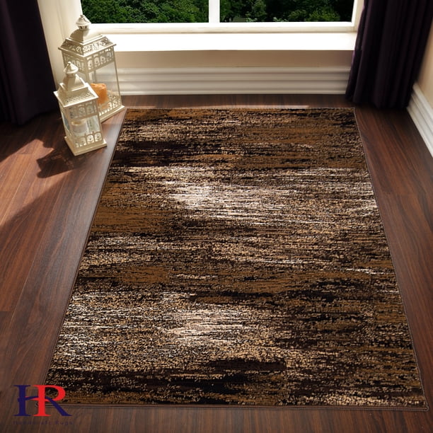 Handcraft Rugs Chocolate Beige Gold Abstract Contemporary Modern Design Mixed Colors Area Rug Walmart Com Walmart Com