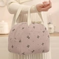 thumbnail image 3 of Corduroy Insulated Lunch Bag for Women & Men, Stylish Reusable Cooler Tote for Work, Picnic, & Travel, 3 of 6