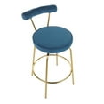 thumbnail image 7 of Rhonda Glam Counter Stool in Gold Metal and Blue Velvet by LumiSource - Set of 2, 7 of 7