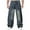 Dark Blue, variant on Men's Baggy Hip Hop Jeans Wide Leg Skater Denim Pants Casual Loose Fit Long Trousers Streetwear