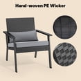 thumbnail image 2 of Asofer 4-Pieces Patio Furniture Set with Tempered Glass Table，Outdoor Wicker Conversation Sets for Backyard,Balcony, Porch & Poolside,Gray, 2 of 8