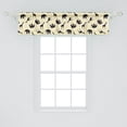 thumbnail image 2 of Ambesonne Giraffe Window Valance, Pattern with Cartoon Giraffes and Elephants on Spotty Background Wildlife, Curtain Valance for Kitchen Bedroom Decor with Rod Pocket, 54" X 12", Multicolor, 2 of 3